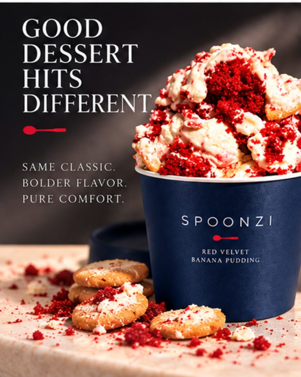 SPOONZI branded dessert campaign